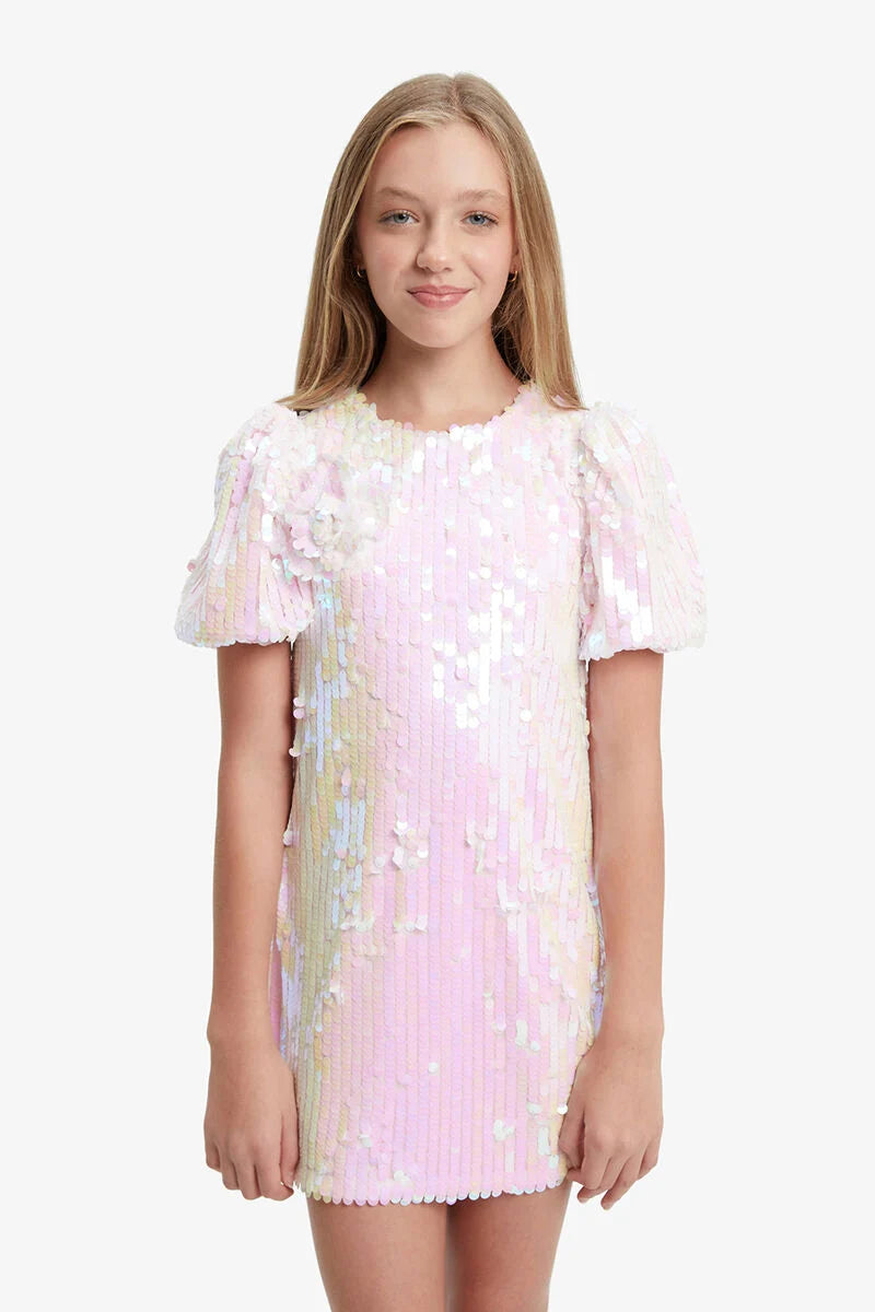 Giselle Mini Dress In Heavenly Pink
