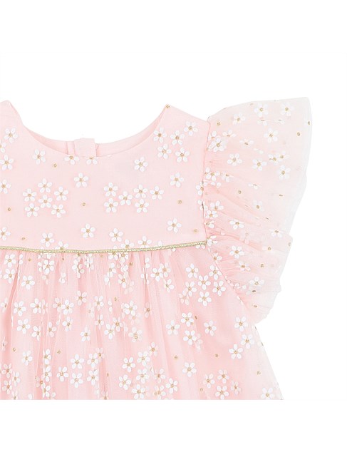 BÉBÉ - DAISY GLITTER DRESS - SOFT PINK - 3-7 YRS