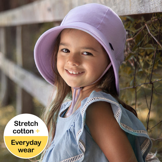 Lilac - Ponytail Bucket Sun Hat