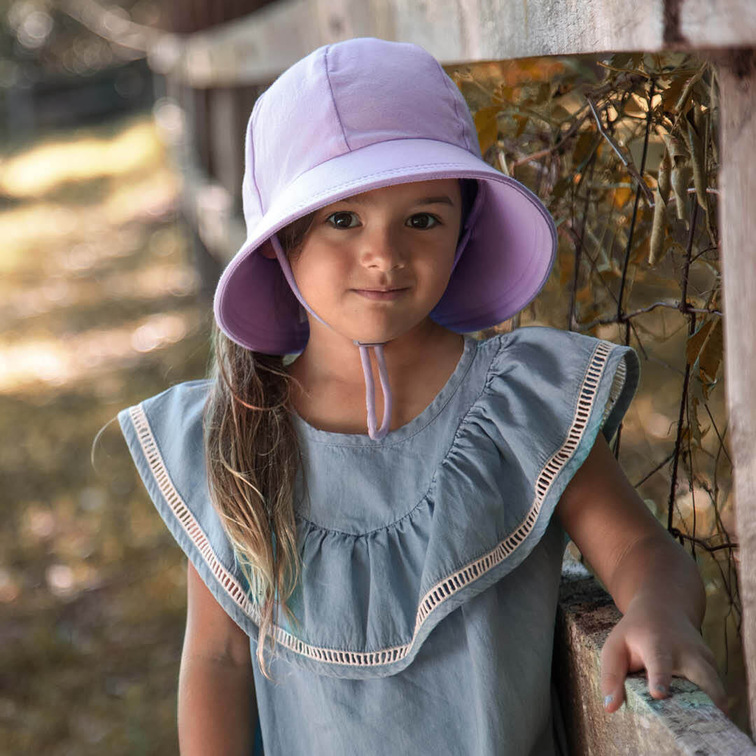 Lilac - Ponytail Bucket Sun Hat