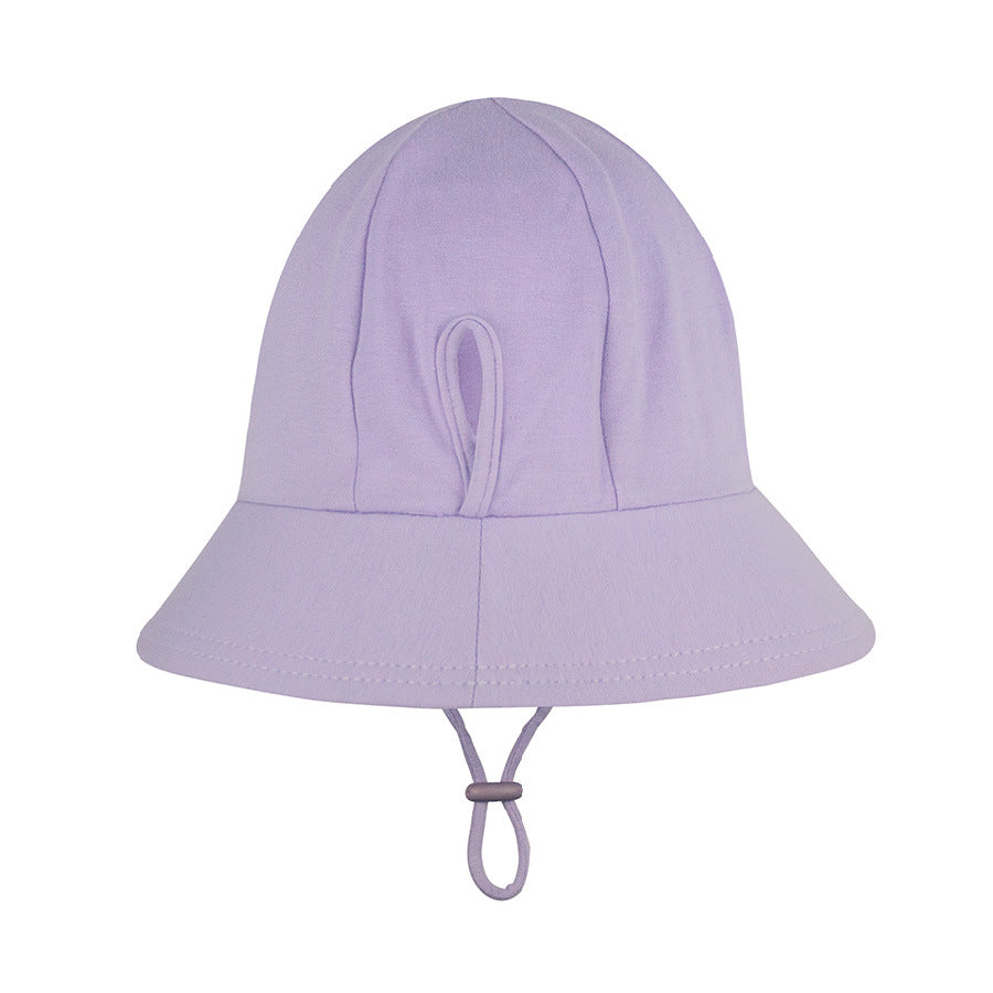 Lilac - Ponytail Bucket Sun Hat