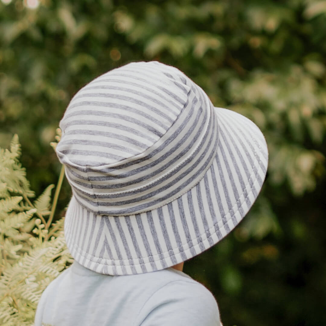 Grey Stripe - Classic Bucket Sun Hat