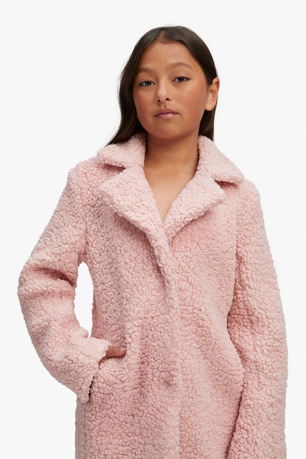 LANA TEDDY COAT - DUSTY ROSE