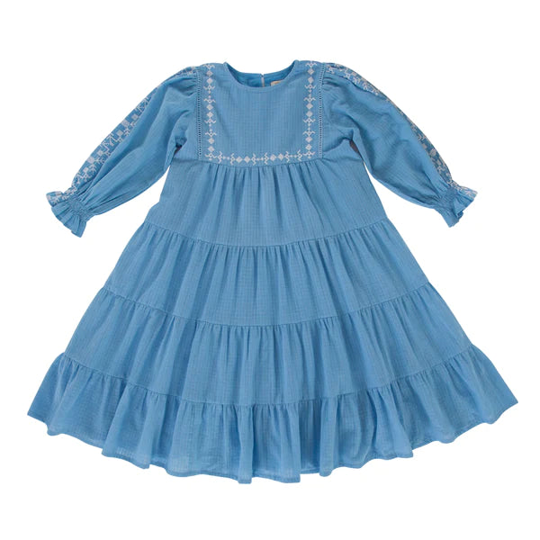 PEGGY - SHELBY DRESS - LICHEN BLUE