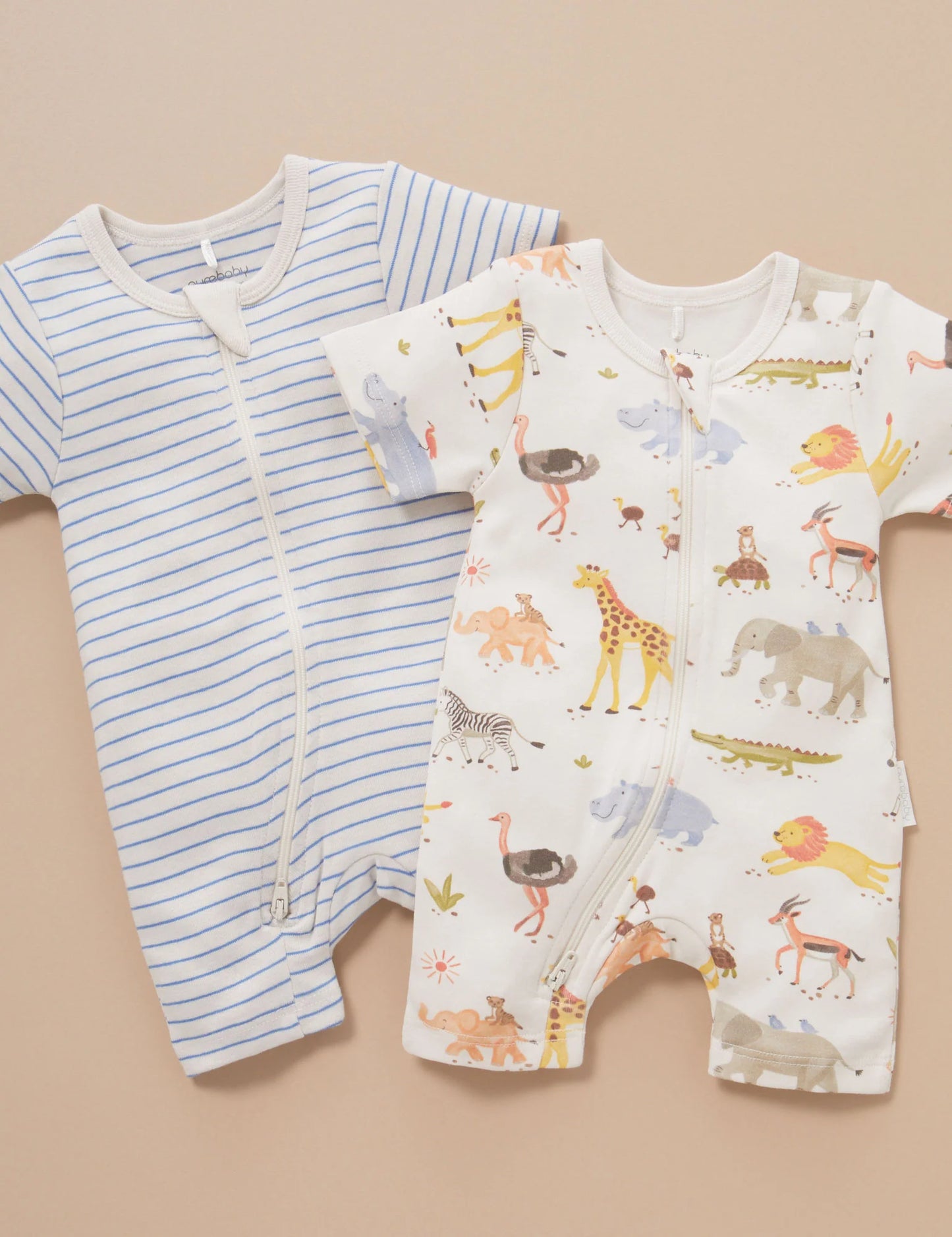 Migrating Animals 2 Pack Short Zip Growsuit